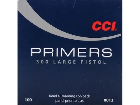 CCI Large Pistol Primers #300 Box of 1000 (10 Trays of 100) CCI Large Pistol Primers #300 Box of 1000 (10 Trays of 100)