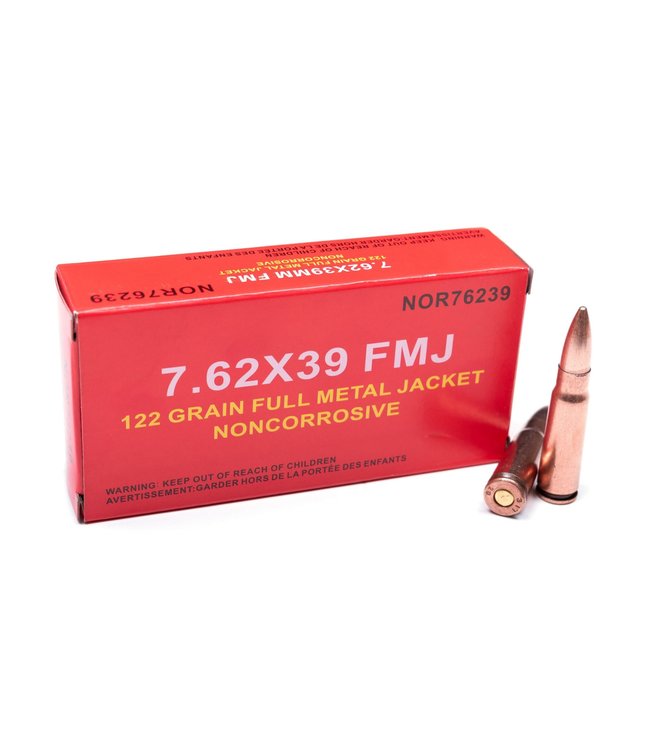 NORINCO 7.62X39MM 122GR FMC 100 ROUND BATTLE PACK NON CORROSIVE NORINCO 7.62X39MM 122GR FMC 100 ROUND BATTLE PACK NON CORROSIVE