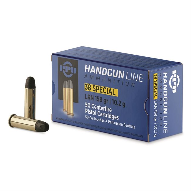 PPU PISTOL AMMO 38 SPECIAL SWC HP 158GR 500RDS PPU PISTOL AMMO 38 SPECIAL SWC HP 158GR 500RDS
